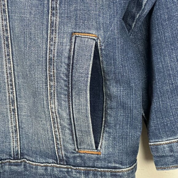 Eileen Fisher Petite Denim Jacket Dark Wash - Picture 8 of 10